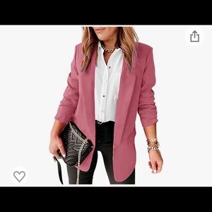 Oversized pink blazer